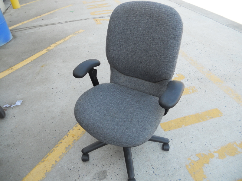 Large Grey Rolling Chair-image
