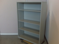 Small Metal Grey Bookcase-image