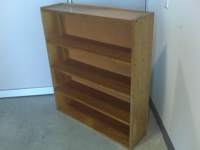 Small Homemade Oak Bookcase-image