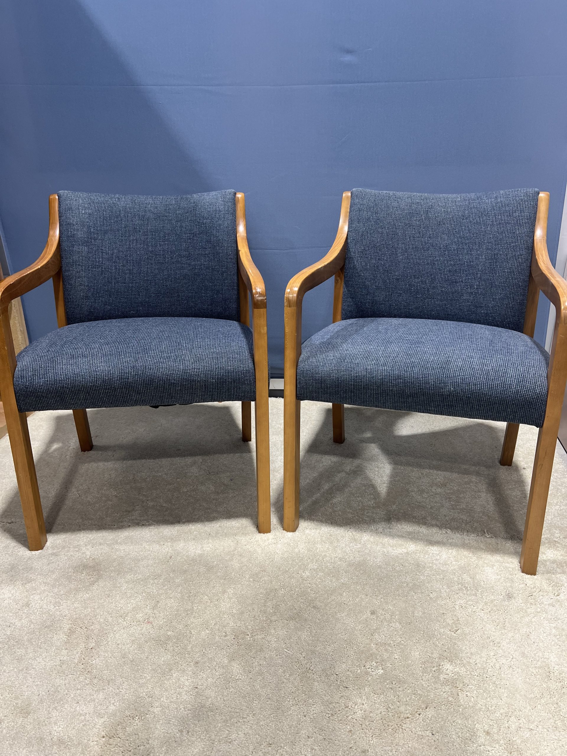Chair Guest Light Blue Oak-image